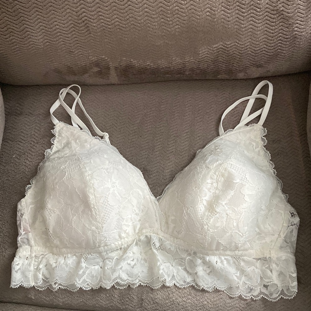 Momanda Maternity Nursing Lace Bralette Off White XXL
